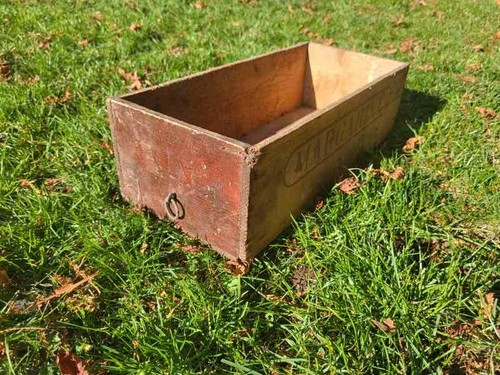 Alte margarine holzkiste - alte,