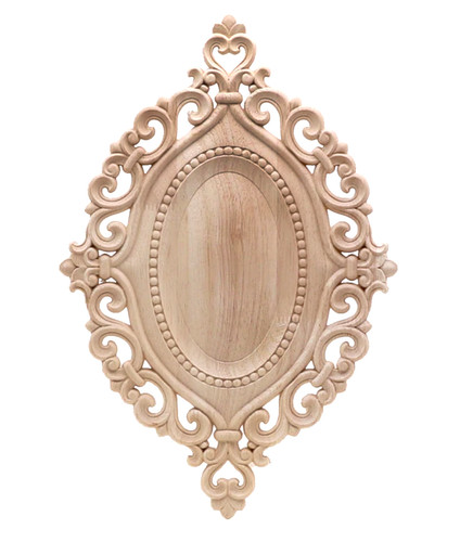 22cm rosette aus holz - 22cm,