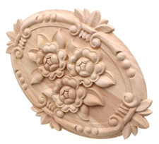 Türrosette aus Holz Oval